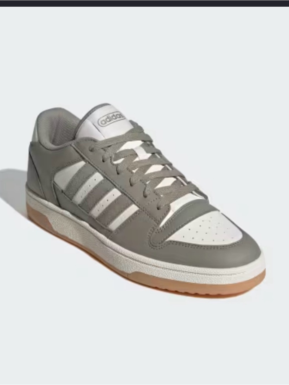 Adidas Low-Top Sneakers in Light Gray and White